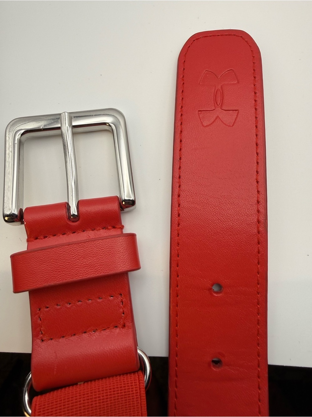 Under Armour Classic Red Baseball Belt - Picture 7 of 8